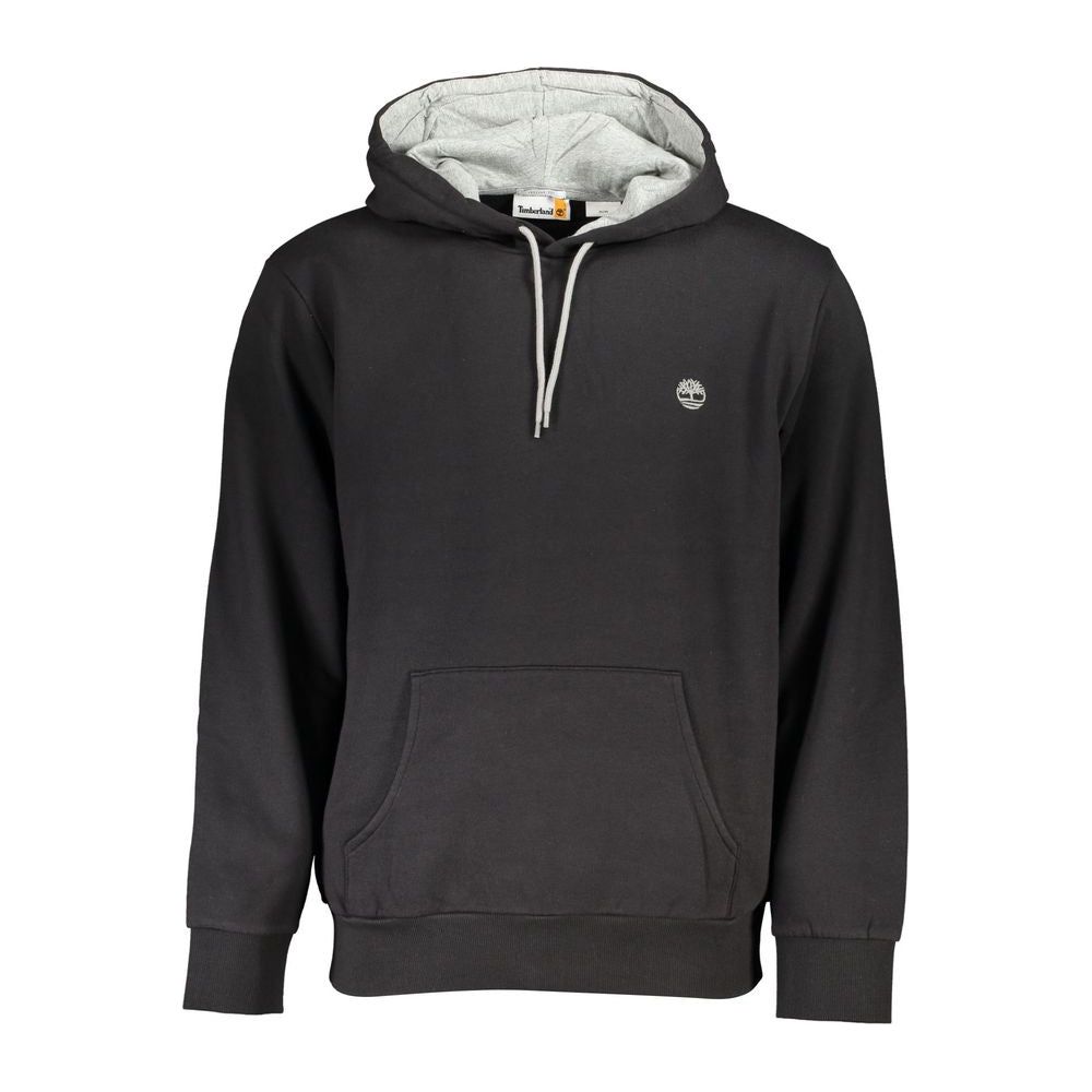 Sleek Hooded Fleece Sweatshirt - Black