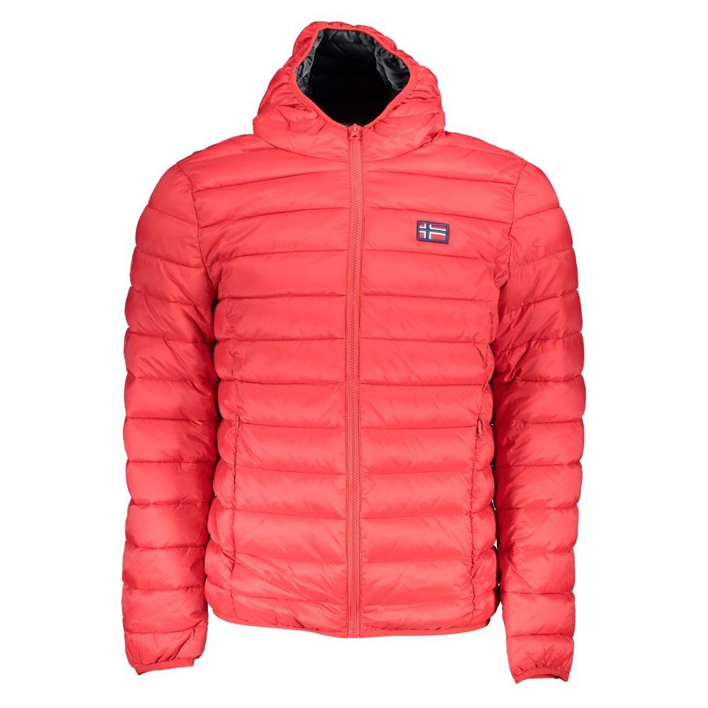 Sleek Pink Hooded Jacket for Men