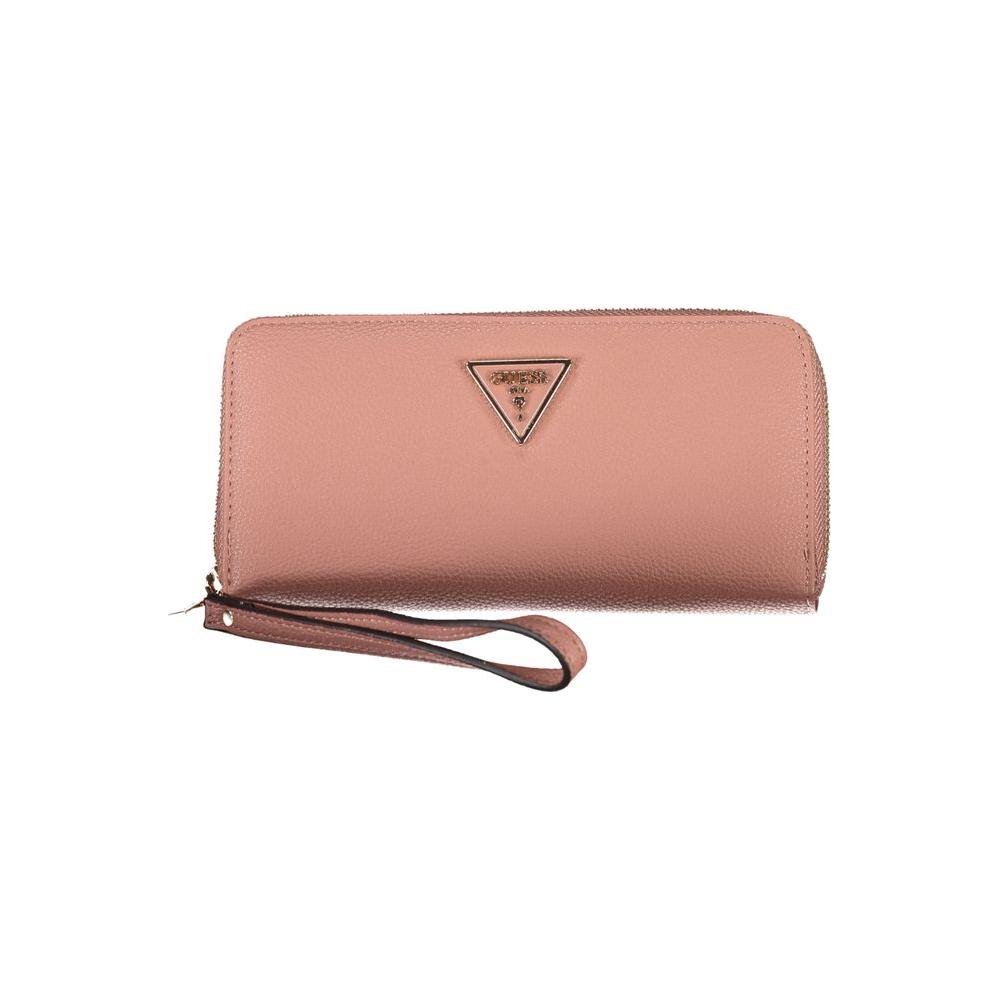 Elegant Pink Polyethylene Wallet with Logo