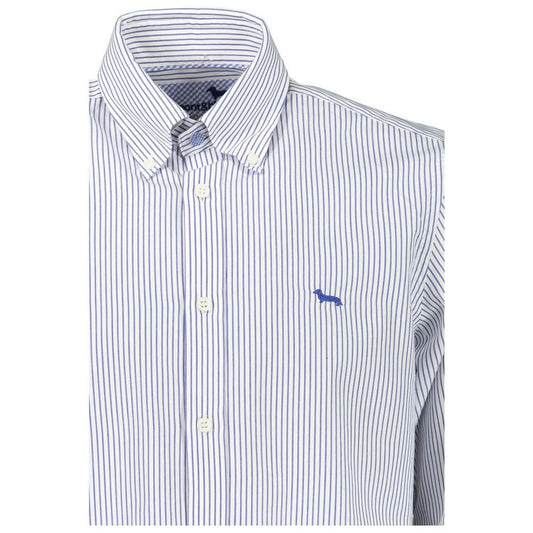 Elegant Striped Button-Down Cotton Shirt