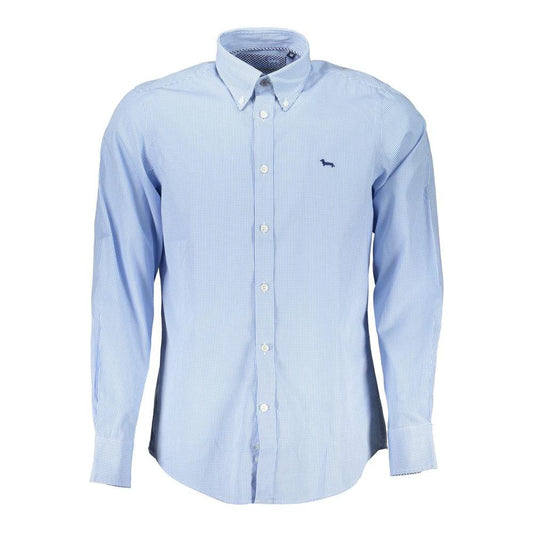 Elegant Light Blue Long Sleeve Cotton Shirt