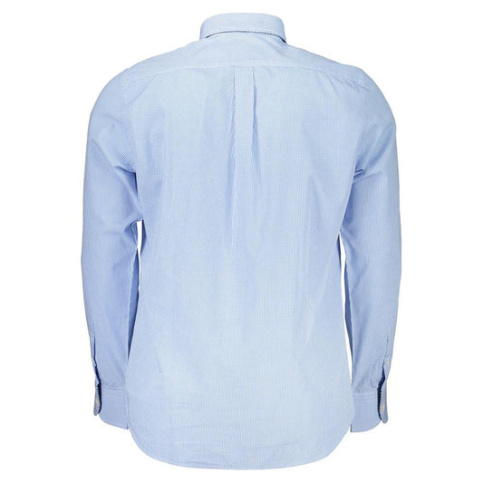 Elegant Light Blue Long Sleeve Cotton Shirt