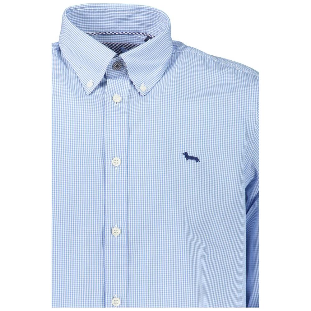 Elegant Light Blue Long Sleeve Cotton Shirt