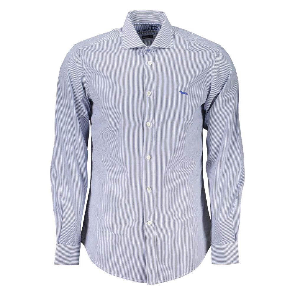 Elegant Blue Organic Cotton Shirt