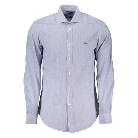 Elegant Blue Organic Cotton Shirt