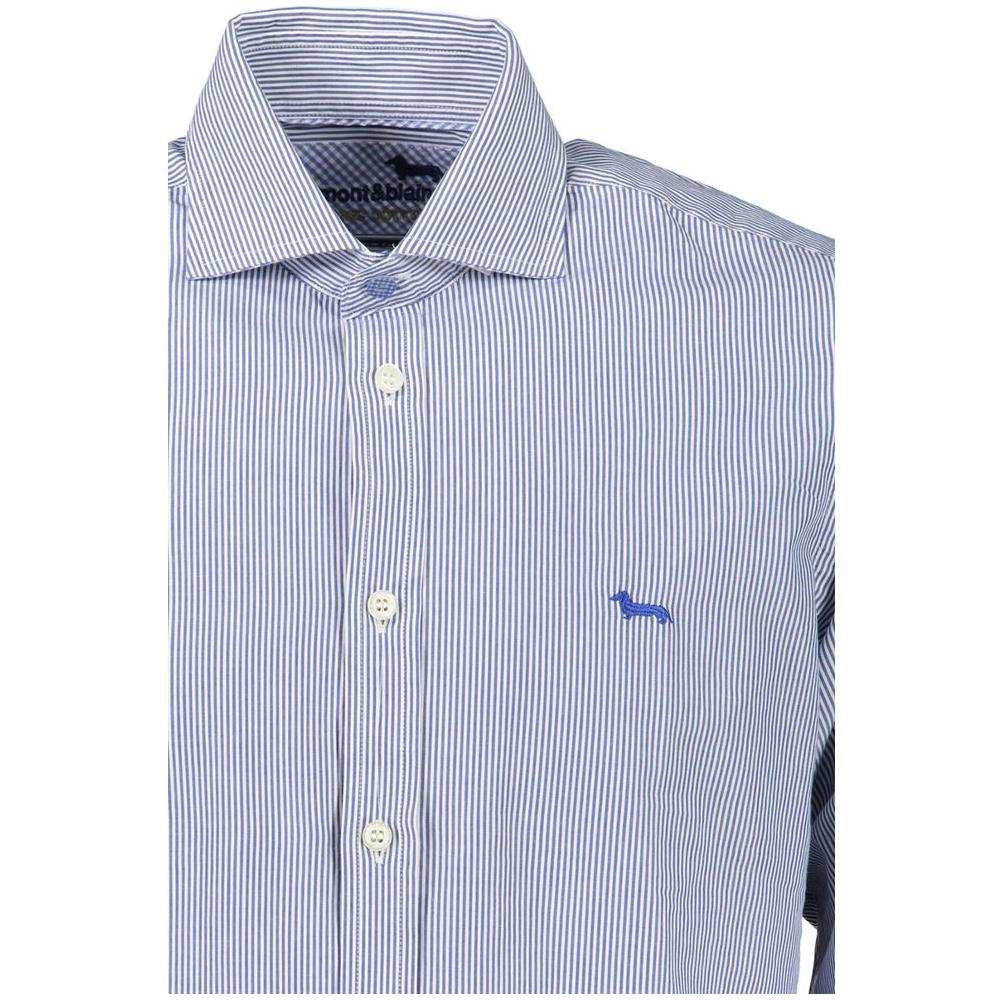 Elegant Blue Organic Cotton Shirt