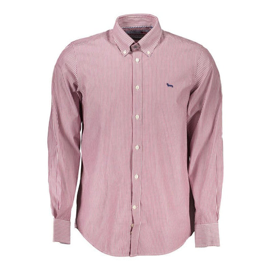 Elegant Pink Narrow Fit Long Sleeve Shirt