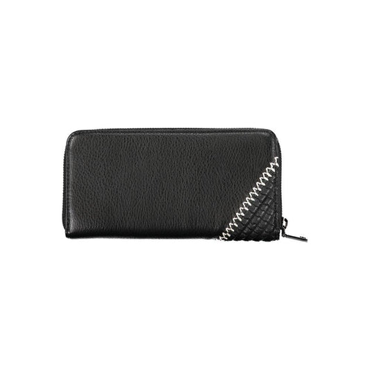 Elegant Black Polyethylene Wallet with Ample Space