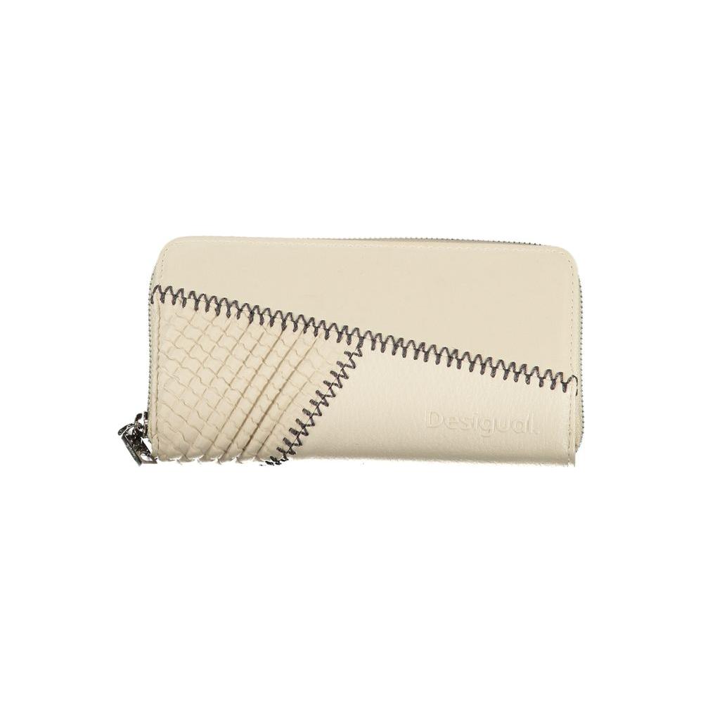 Beige Chic Wallet with Contrasting Accents