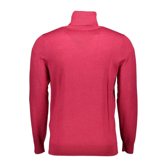 Elegant Pink Turtleneck Sweater in Pure Wool