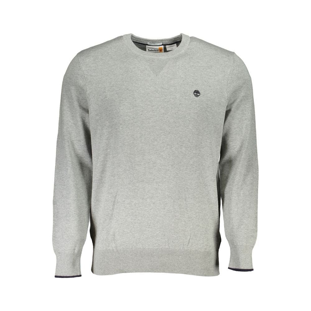 Eco-Conscious Gray Crew Neck Sweater