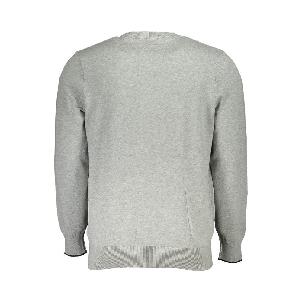 Eco-Conscious Gray Crew Neck Sweater