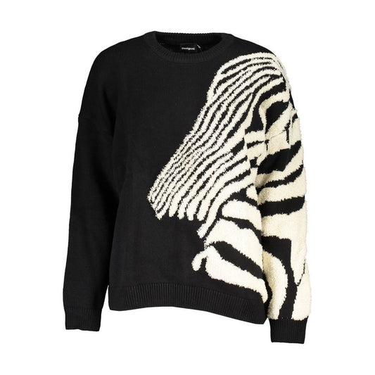 Chic Contrast Crew Neck Sweater