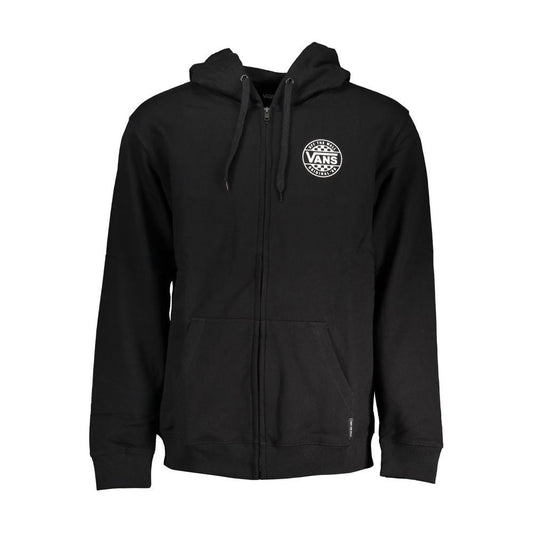 Sleek Black Zip Hoodie with Logo Print