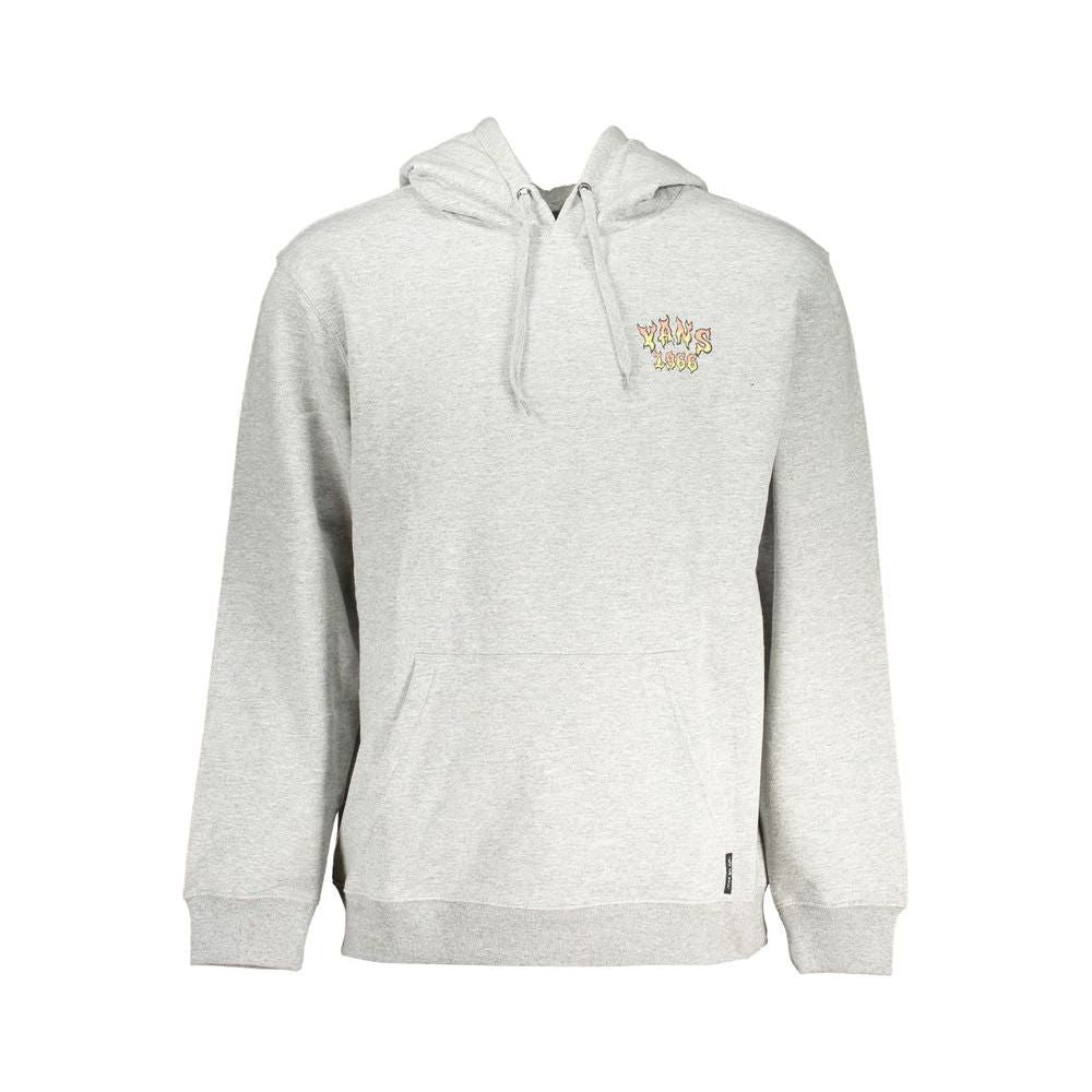 Chic Gray Fleece Hooded Sweatshirt