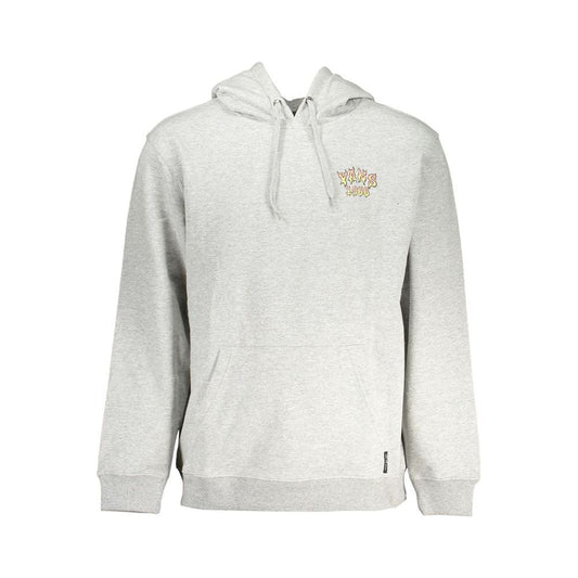 Chic Gray Fleece Hooded Sweatshirt