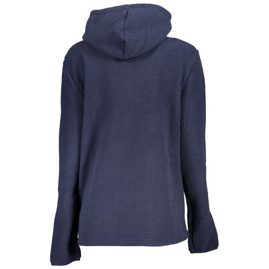 Chic Blue Hooded Sweatshirt with Unique Pocket