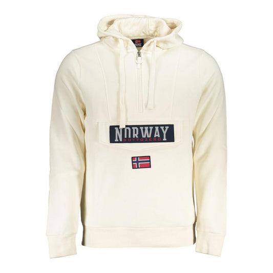 Elevated Comfort White Hooded Sweatshirt