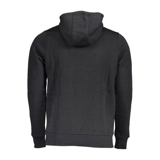 Sleek Hooded Fleece Sweatshirt in Black