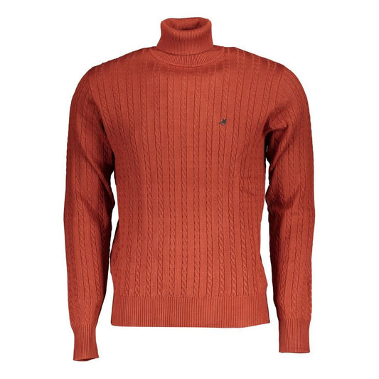 Elegant Bronze Turtleneck Sweater for Men