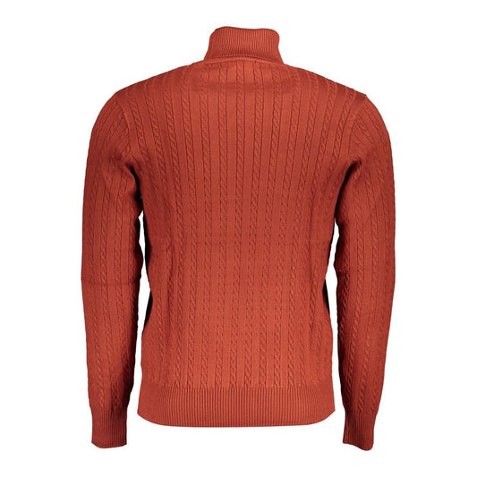 Elegant Bronze Turtleneck Sweater for Men