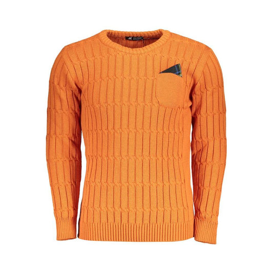 Twisted Crew Neck Orange Sweater