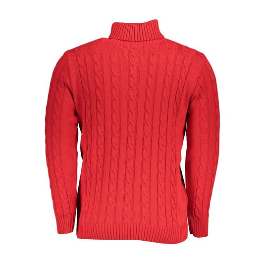 U.S. Grand Polo Elegant Turtleneck Twisted Sweater in Pink U.S. Grand Polo