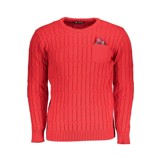 Grand Polo Pink Twisted Crew Neck Sweater