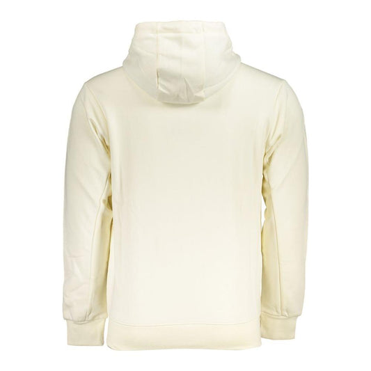 Chic White Hooded Sweatshirt With Embroidery