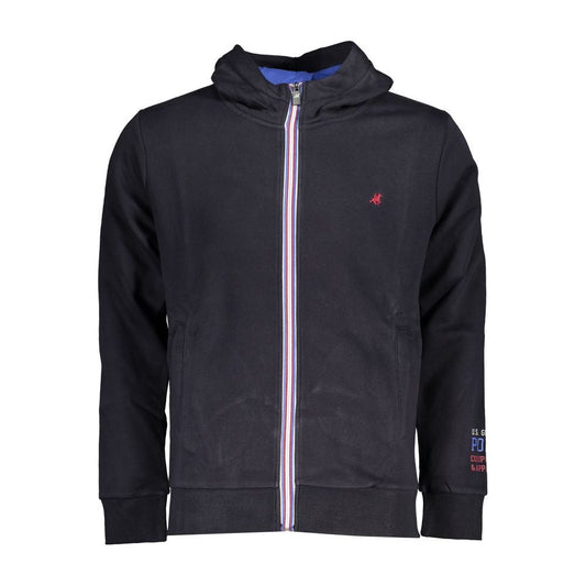 Grand Polo Blue Hooded Fleece Sweatshirt