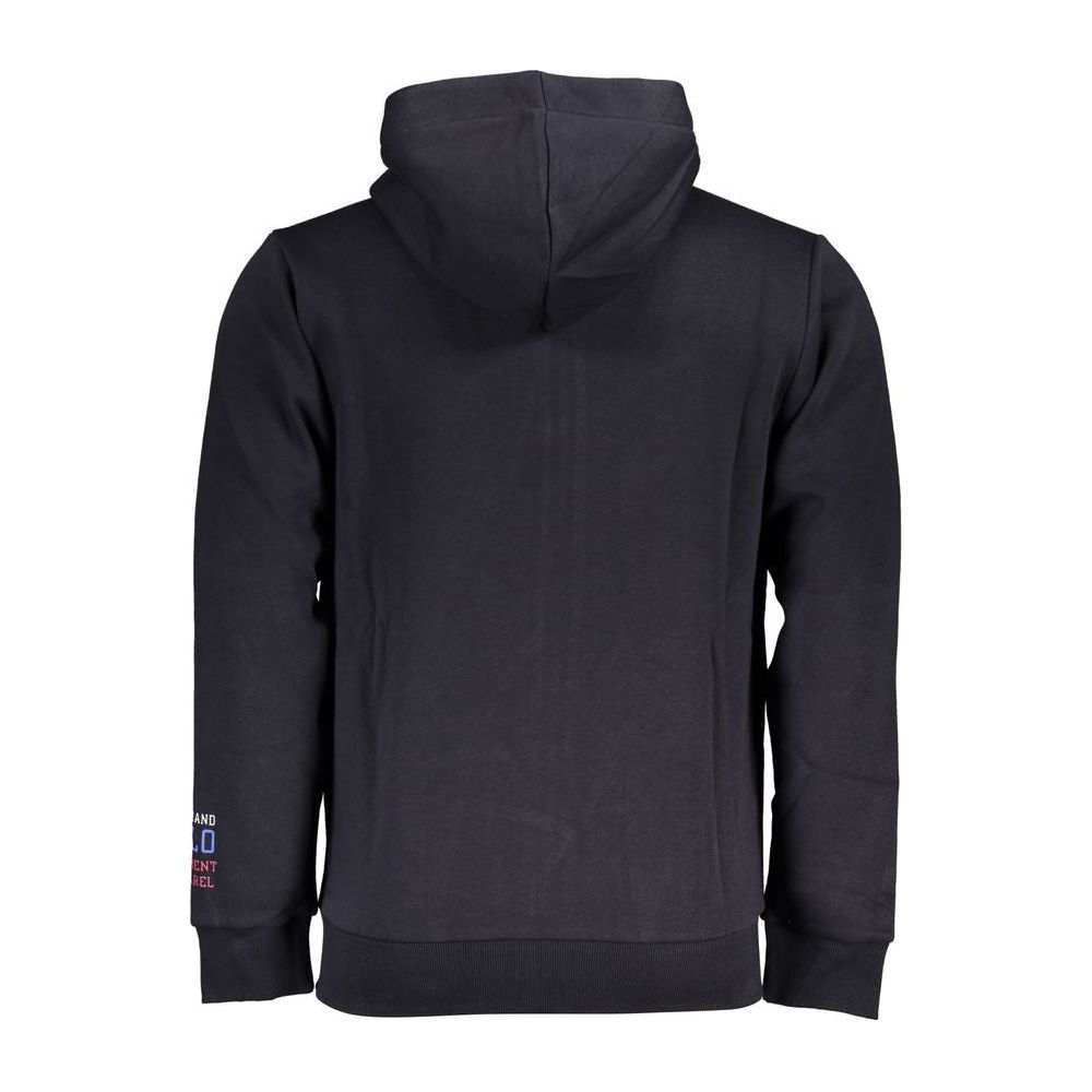 Grand Polo Blue Hooded Fleece Sweatshirt