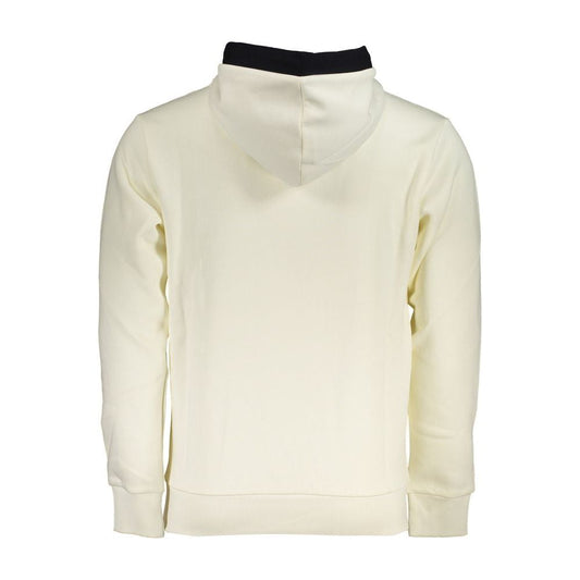 Elegant Fleece Hooded Sweatshirt with Contrast Details