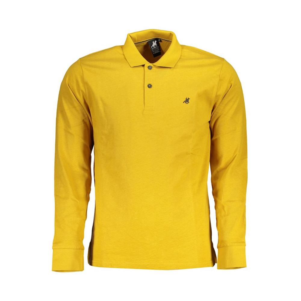 Classic Yellow Cotton Polo with Embroidery