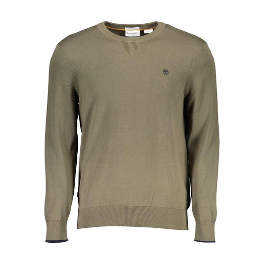 Eco-Conscious Green Crew Neck Sweater