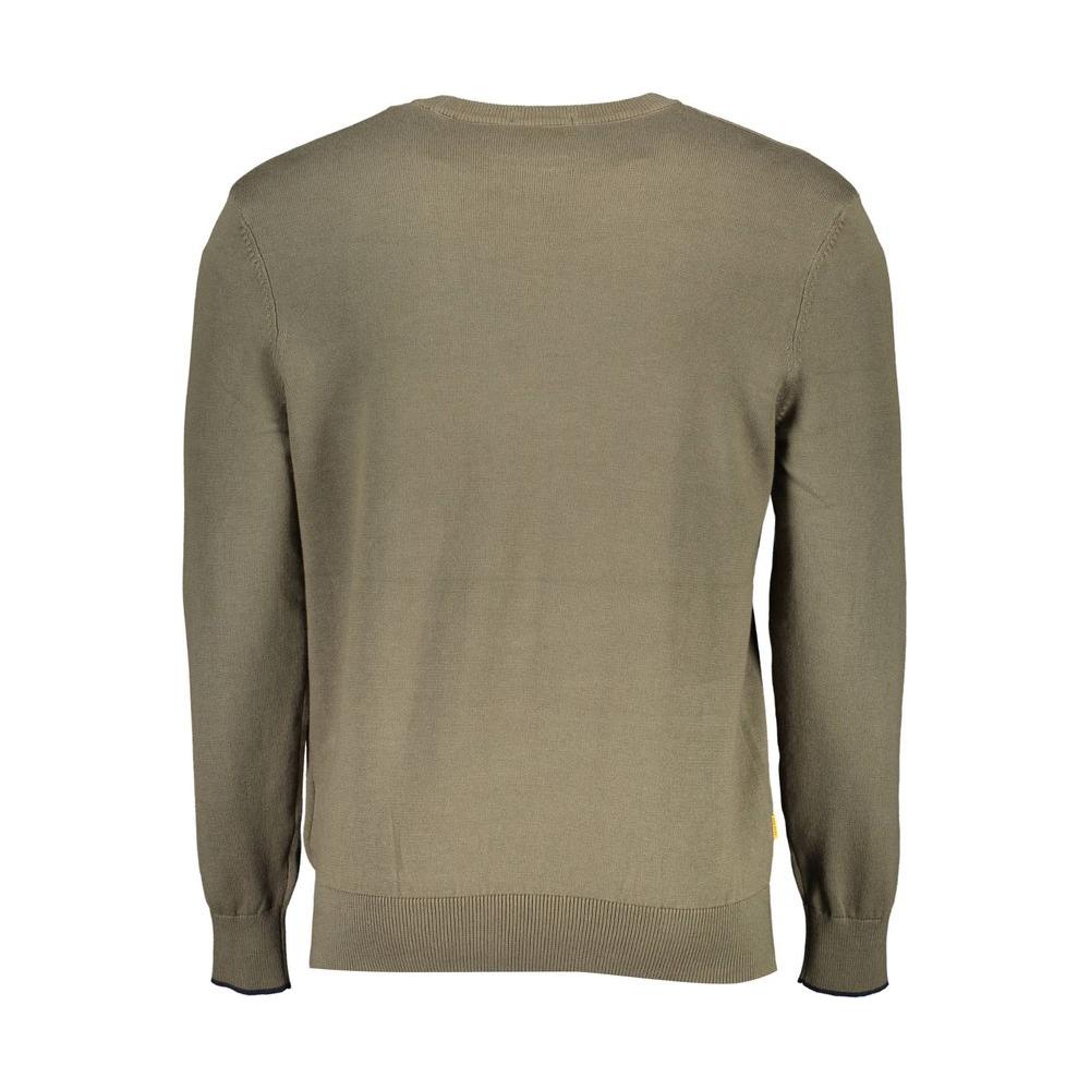 Eco-Conscious Green Crew Neck Sweater