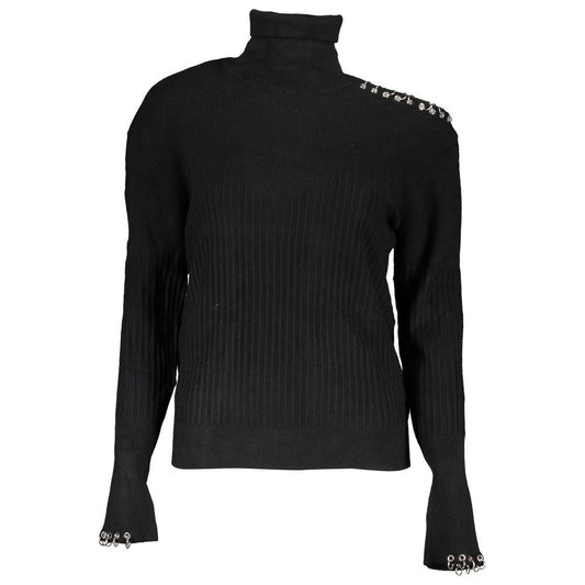 Chic Contrast Turtleneck Sweater