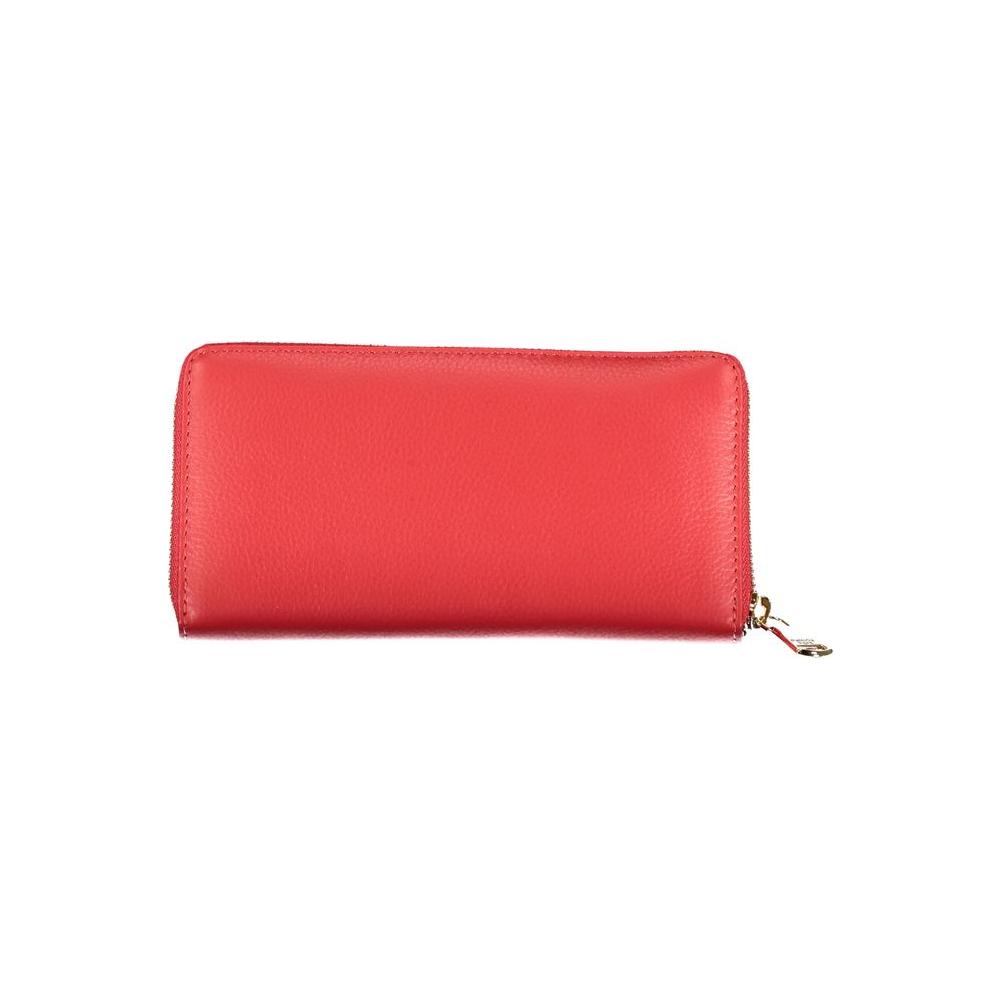 Chic Pink Zip Wallet With Multiple Compartments