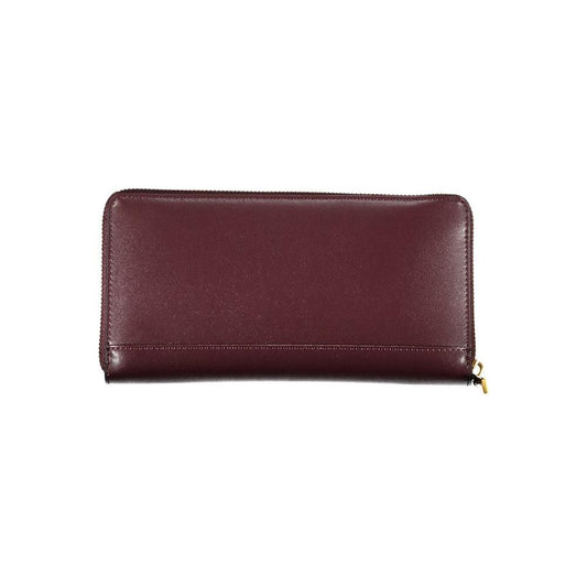 Elegant Triple Compartment Purple Wallet