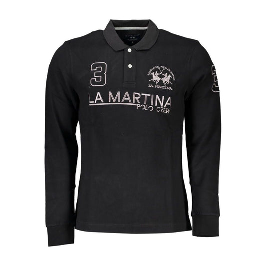 Elegant Long Sleeved Black Polo