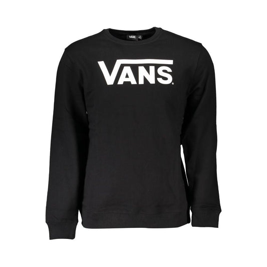 Sleek Fleece Crew Neck Black Sweatshirt