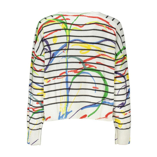 Desigual Chic Contrast Detail Crew Neck Sweater Desigual