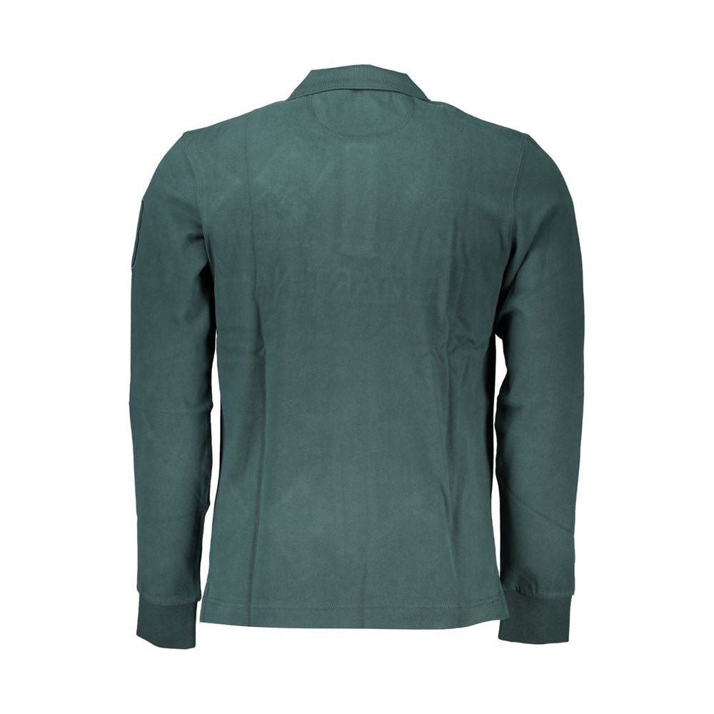 Classic Green Polo Shirt with Embroidery Detail