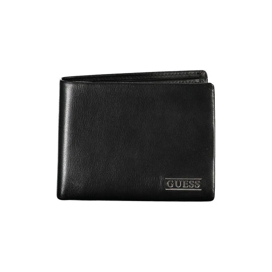 Sleek Black Leather Bifold Wallet