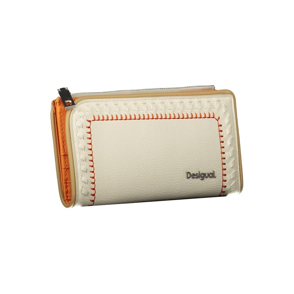 Chic Dual-Compartment White Wallet