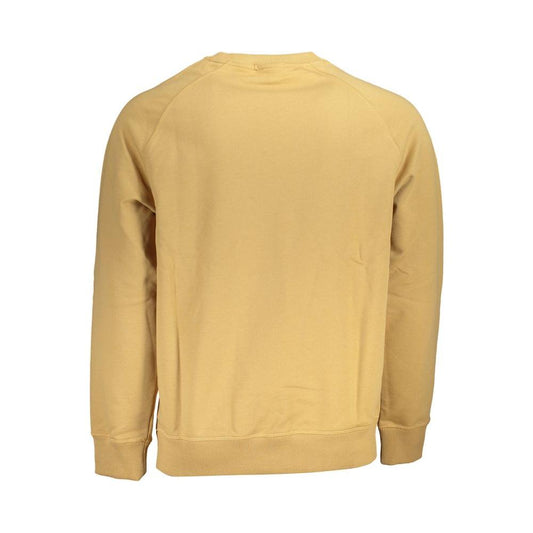 Beige Crew Neck Embroidered Sweatshirt