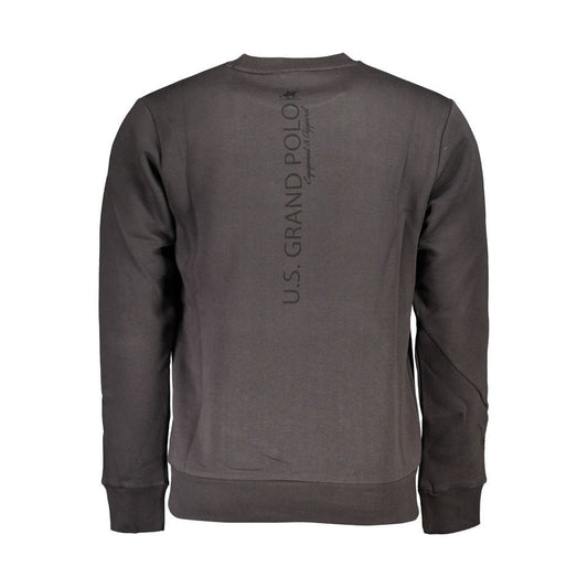 Sleek Gray Fleece Crew Neck Sweatshirt