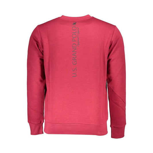 Chic Pink Fleece Crew Neck Sweatshirt