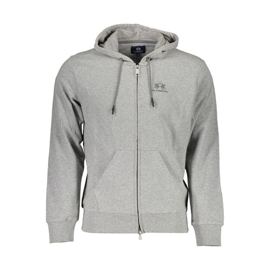 Elegant Gray Hooded Sweatshirt for Men