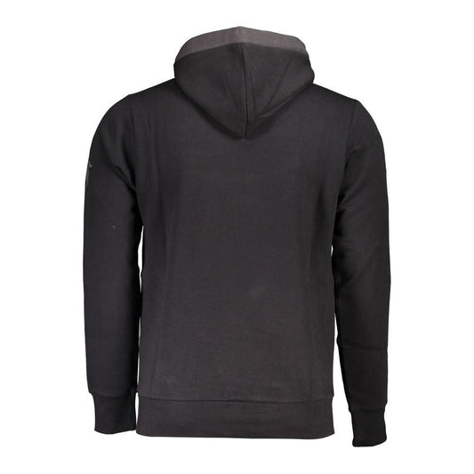 Sleek Hooded Fleece Sweatshirt with Contrast Details