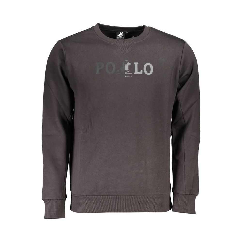 Classic Crew Neck Fleece Sweatshirt In Gray